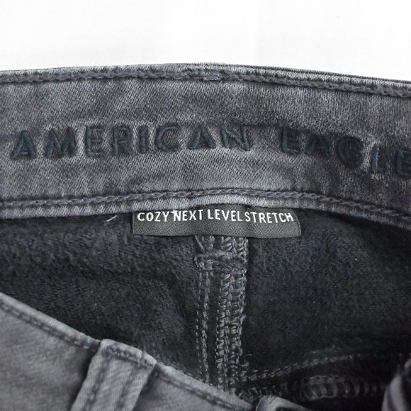 American Eagle 8 Short Super Hi Rise Jegging‎ Cozy Next Level Denim Jeans - Picture 3 of 7